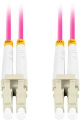 Lanberg FO-LULU-MD41-0150-VT Optikai Patch Kábel - LC/UPC és LC/UPC Duplex, 15 m, Rózsaszín
