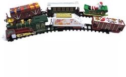 Man Yuk Toys Set locomotivă cu aburi de Crăciun cu figură de Moș Crăciun - 30 piese (3299 95) Trenulet