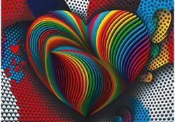 Yazz 3824 - Rainbow Heart - 1000 db-os puzzle (3824)