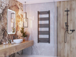 Gamma Erga Basic, fűtőelem 1600x600 mm, 740 W, fekete, ERG-LAV-BASIC-16060-BK (ERG-LAV-BASIC-16060-BK)