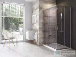 RAVAK BLIX BLRV2K+BLRV2K 80x90 cm-es tolóajtós, sarokbelépős zuhanykabin, szatén/transparent 1XV40U00Z1SET8090 (1XV40U00Z1SET8090)