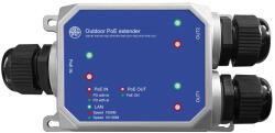 Nestron PSE-EG102W 2 portos gigabit ethernet PoE extender, 90 W, max. 250 méter, túlfeszültség védelem, IP67, IK10 (PSE-EG102W)
