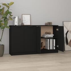vidaXL 2 db fekete szerelt fa tálalóasztal 60 x 30 x 70 cm (3115773) - vidaxl
