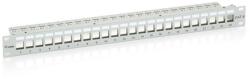 EQUIP Keystone Patch Panel - 767124 (24 port, Cat6, 1U, árnyékolt, szürke) (767124) - pixel