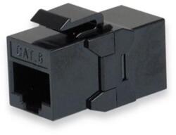 EQUIP RJ45 Keystone Toldó - 121179 (UTP, Cat6, árnyékolatlan, műanyag, fekete) 8db / csomag (125579)