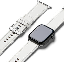 Ringke Curea pentru Apple Watch 6 44mm - Ringke Leather One Basic - White