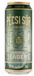 Pécsi Sör Prémium Lager 0, 5l DOB 5% /24/DRS