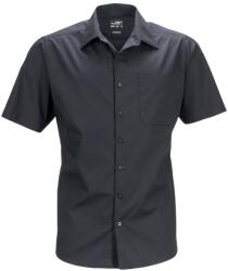James & Nicholson (Daiber) Férfi rövid ujjú ing JN644 - Fekete | 6XL (1-JN644-1748495)