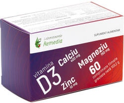 Remedia Ca + Mg + Zn + D3 60 comprimate filmate Remedia