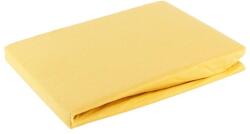 EUROFIRANY Jersey pamut gumis lepedő Mustársárga 240x220 cm +30 cm