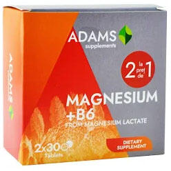 Adams Vision Magneziu + B6 Adams Vision 30cpr x 30cpr