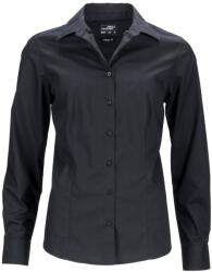 James & Nicholson (Daiber) Női hosszú ujjú ing JN641 - Fekete | 3XL (1-JN641-1748174)