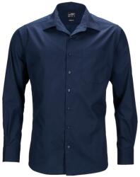 James & Nicholson (Daiber) Férfi hosszú ujjú ing JN642 - Sötétkék | 6XL (1-JN642-1748313)