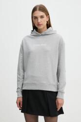 Calvin Klein pamut melegítőfelső szürke, női, nyomott mintás, kapucnis, K20K205449 - szürke L