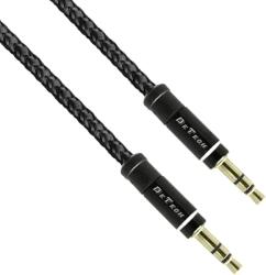 DeTech Аудио кабел DeTech DE-04AUX, 3.5mm жак, М/М, 1.0м, Черен - 40275 (40275)