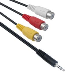 DeTech Аудио кабел DeTech 3.5 - 3RCA F, 25см - 18216 (18216)