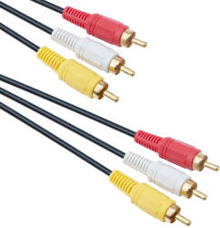 DeTech Кабел DeTech 3RCA - 3RCA, High Quality, 1.5m - 18042 (18042) - igcomputers