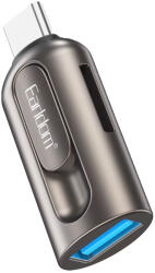 Earldom Преходник Earldom ET-OT9, Type-C и четец за карти, OTG, Сив - 40356 (40356)