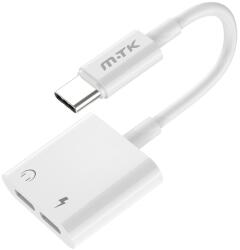 Moveteck Преходник Moveteck TB1284, Type-C към 2 x Type-C F, 0.15m, Бял - 40155 (40155)