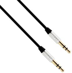 DeTech Аудио кабел DeTech DE-15AUX, 3.5mm жак, М/М, 1.0м, Черен - 40273 (40273)