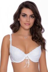 Roza Damaris csipkés push-up melltartó, fehér, 75D