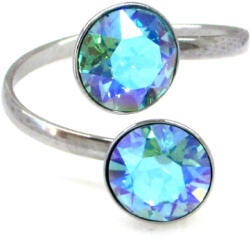 DUPLA XENA gyűrű - 8 mm (light turquoise blue ab) (2022032688)