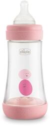 Chicco Perfect5 240 ml biofunkcionális cumisüveg közepes folyású pink