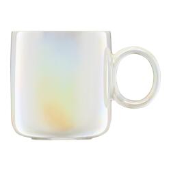 Ambition Cana portelan 360ml, design metalic, alb, Pearl (43624)