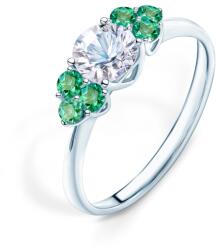 SAVICKI Inel de logodnă Fairytale: aur alb, safir alb - savicki - 6 654,00 RON