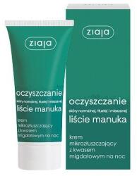 Ziaja Cremă de noapte pentru curățarea tenului Frunze de Manuka cu acid mandelic - Ziaja Purifying Exfoliating Manuka Tree Night Cream 50 ml