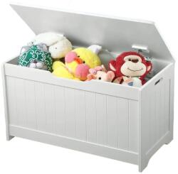Ginger Home Детска ракла за играчки и книжки 2 в 1 Ginger Home - Бяла (JWTR-3086 WHITE)