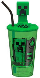 Minecraft Green műanyag 3D szívószálas pohár 443 ml (EWA00020MC)