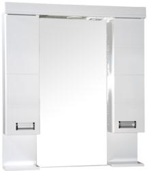Global Viva SZQUARE 85/95 cm tükrös szekrény dupla szekrénnyel, LED világítással (SZQUAREtsz85)