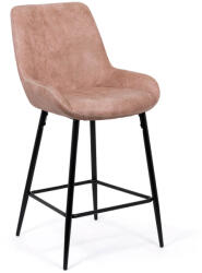  Scaun de bar roz din piele sintetică ABS 146