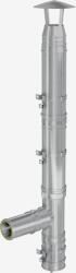 KaminHorn Cos de Fum INOX Dublu Perete 5m 180mm 90° Practic Suspendat (KIPD180X5M90)