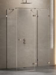 NEW TRENDY Avexa Gunmetal Brushed cabină de duș 110x80 cm dreptunghiular gunmetal periat/sticlă transparentă EXK-3452 (EXK3452)