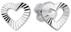 Soliter Brilio Silver Ezüst szív fülbevalók 431 001 01372 04