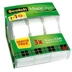 3M Magic 19 mm x 7, 5 m, írható, egyszer használatos adagolóval - 3 db-os kiszerelés (7100088375)