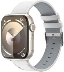 Benks Vintage Bőr Óraszíj Apple Watch 42/44/45/49 mm-hez, fehér