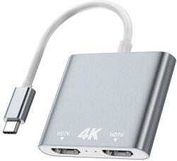 AVAX HB902 PRIME Type C 3.2-2xHDMI 4K60Hz DUAL monitor adapter