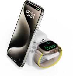 CubeNest E311 3in1 MagSafe kompatibilis töltő, fehér