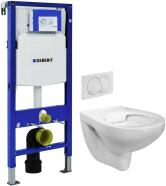 Geberit Duofix Basic fali WC szerelőelem (lábonálló), 112 cm + Delta 12 cm-es falon belüli WC tartály + Delta20 WC nyomólap + Gladys WC csésze (SZETT) - gazkazan-kazan