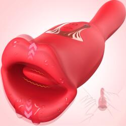 SuperLove French Kissing Tongue Dual Vibrator Red Vibrator