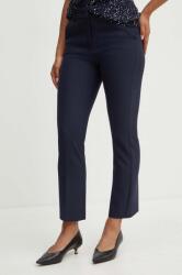 Weekend Max Mara pantaloni femei, culoarea albastru marin, mulata, high waist, 2425136031600 9BYH-SPD03Z_59X (2425136031600)