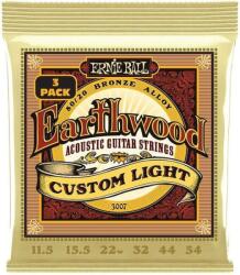 Ernie Ball 3007 Bronze Custom Light 11.5-54 3 Pack