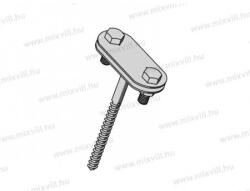 XBS MGZNT-02 6x160 Vezetéktartó 25mm laposvashoz 16cm hosszú csavaros heggyel (046105)