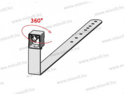 OMU System MGKNC-12M/B 2341 villamvedelmi tetővezetéktartó 10mm köracélhoz 15cm eltartással 38cm