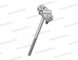XBS MGZNT-02 8x260A-FeZn vezetéktartó 8-10mm köracélhoz 26cm hosszú csavaros heggyel Tüzihorganyzott (01892-VZN)