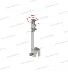 OMU System MGKNL-051A peremkapocs lemeztetőre 8-10mm köracélhoz tetővezetéktartó 11cm eltartással AiSi W018 (W018)