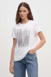 DKNY tricou femei, culoarea alb, P4DHQWNA 9BYH-TSD039_00X